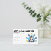 Carte De Visite Maid | Icônes du service de nettoyage (Debout devant)