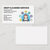 Carte De Visite Maid | Icônes du service de nettoyage (Devant / Derrière)