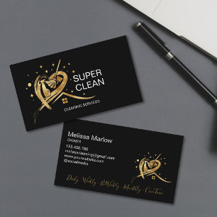 Carte De Visite Maid Résidentiel et Nettoyage commercial Duster Bu