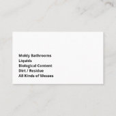 Carte De Visite Maid | Service de nettoyage | Bulles de savon (Dos)