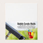 Carte De Visite Maids | Fenêtre Nettoyage des bordures (Extérieur déplié)