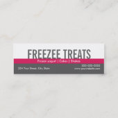 Carte de visite maigre de fidélité de yogourt (Dos)