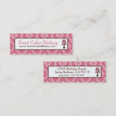 Carte de visite maigre de gâteau doux (Devant / Derrière)