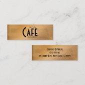 Carte de visite maigre de restaurant métallique de (Devant / Derrière)