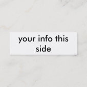 carte de visite maigre de sable et de sirène de (Dos)