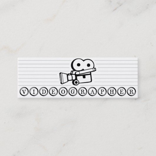 Carte de visite maigre de Videographer (Devant)