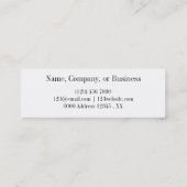 Carte de visite maigre de Videographer (Dos)