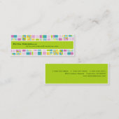 Carte de visite maigre en pastel de grille de (Devant / Derrière)