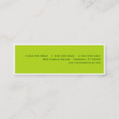 Carte de visite maigre en pastel de grille de (Dos)