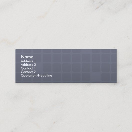 Carte de visite maigre personnel (Devant)