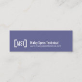 Carte de visite maigre pourpre et blanc (Devant)