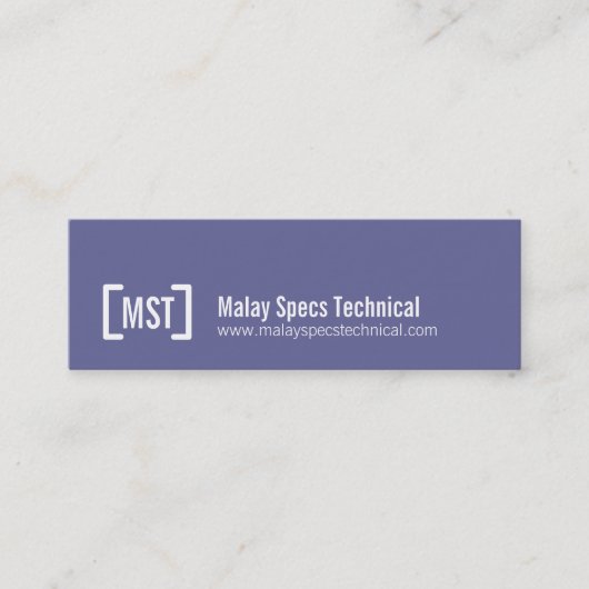 Carte de visite maigre pourpre et blanc (Devant)