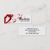 Carte de visite maigre sanglant de vampire (Devant / Derrière)