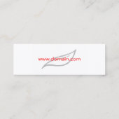 Carte de visite maigre simple de plume/feuille (Dos)