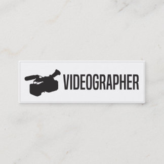 Carte de visite maigre simple de Videographer