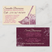 Carte De Visite Maile de nettoyage de luxe beige (Devant / Derrière)