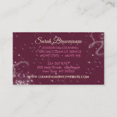 Carte De Visite Maile de nettoyage de luxe beige (Dos)