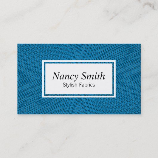 Carte De Visite Maillage | Bleu (Devant)