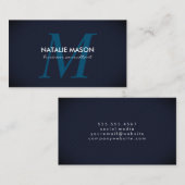 Carte De Visite Maillage bleu foncé (Devant / Derrière)