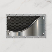 Carte De Visite Maillage noir | Vis métalliques | Acier (Dos)