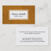 Carte De Visite Maillage | Orange (Devant / Derrière)