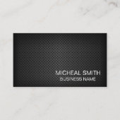 Carte De Visite Maillage perforé noir simple (Devant)
