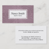 Carte De Visite Maillage | Rose (Devant / Derrière)