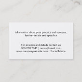 Carte De Visite Maillage | Rose (Dos)