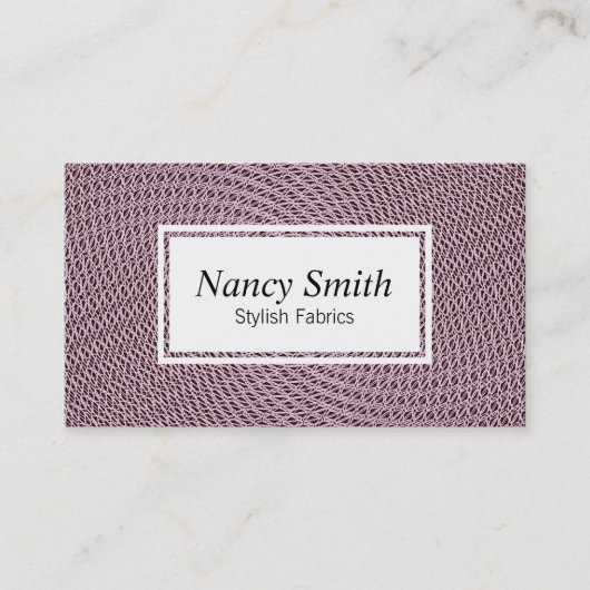 Carte De Visite Maillage | Rose (Devant)