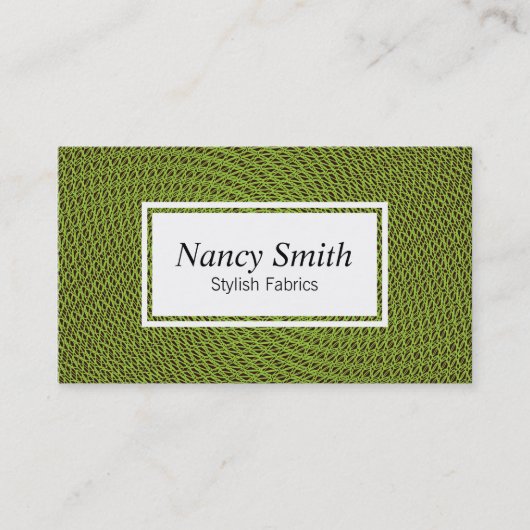Carte De Visite Maillage | Vert (Devant)
