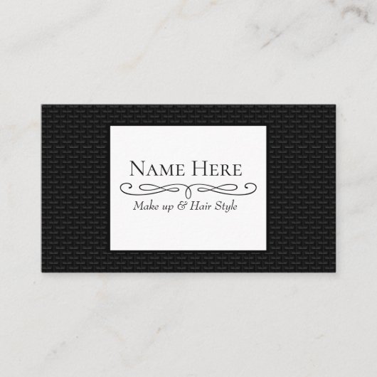 Carte De Visite Maille 3D noire (Devant)