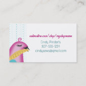 Carte De Visite maillot d'oiseau couture notions artisanale specta (Dos)