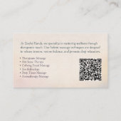 Carte De Visite Main de guérison - Illustration de l'aquarelle du  (Dos)