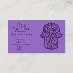 Carte De Visite Main de henné de Hamsa (violet)