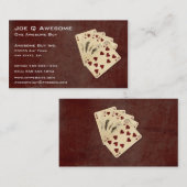 Carte De Visite Main de poker de quinte royale (Devant / Derrière)