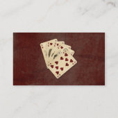 Carte De Visite Main de poker de quinte royale (Dos)