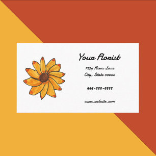 Carte De Visite Main de tournesol dessinée Personnaliser