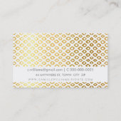 Carte De Visite Main DESSINÉE moderne rustique rugueux feuille d'o (Dos)