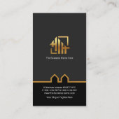 Carte De Visite Main-d'oeuvre de la ligne de construction Gold de  (Dos)