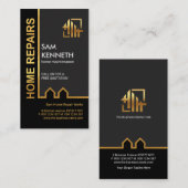 Carte De Visite Main-d'oeuvre de la ligne de construction Gold de  (Devant / Derrière)