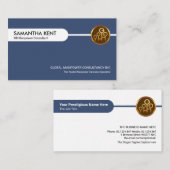 Carte De Visite Main-d'oeuvre RH de colonne arrondie minimale (Devant / Derrière)