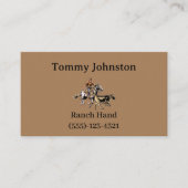 Carte De Visite Main du ranch (Devant)