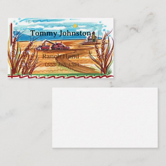 Carte De Visite Main du ranch (Devant / Derrière)