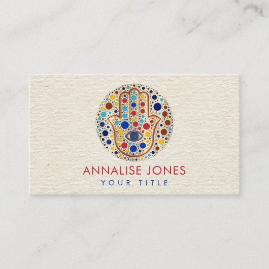 Carte De Visite Main Hamsa - Main - Fatima Dot Art (Devant)