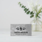 Carte De Visite Main Hold Barbell | Logo Fitness (Debout devant)