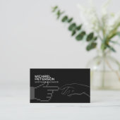 Carte De Visite Main Pixel en contact avec la main humaine | IT -  (Debout devant)