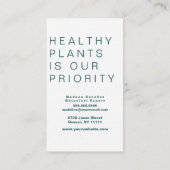 Carte De Visite Main Plante rose Monstera tirée (Dos)