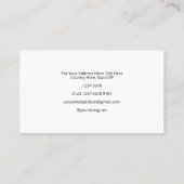 Carte De Visite Main pomme dessinée | Noir (Dos)