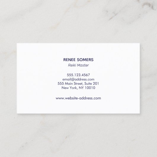 Carte De Visite Main Reiki Master Energy Worker (Dos)