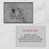 Carte De Visite Main squelettique de l'amour (Devant / Derrière)